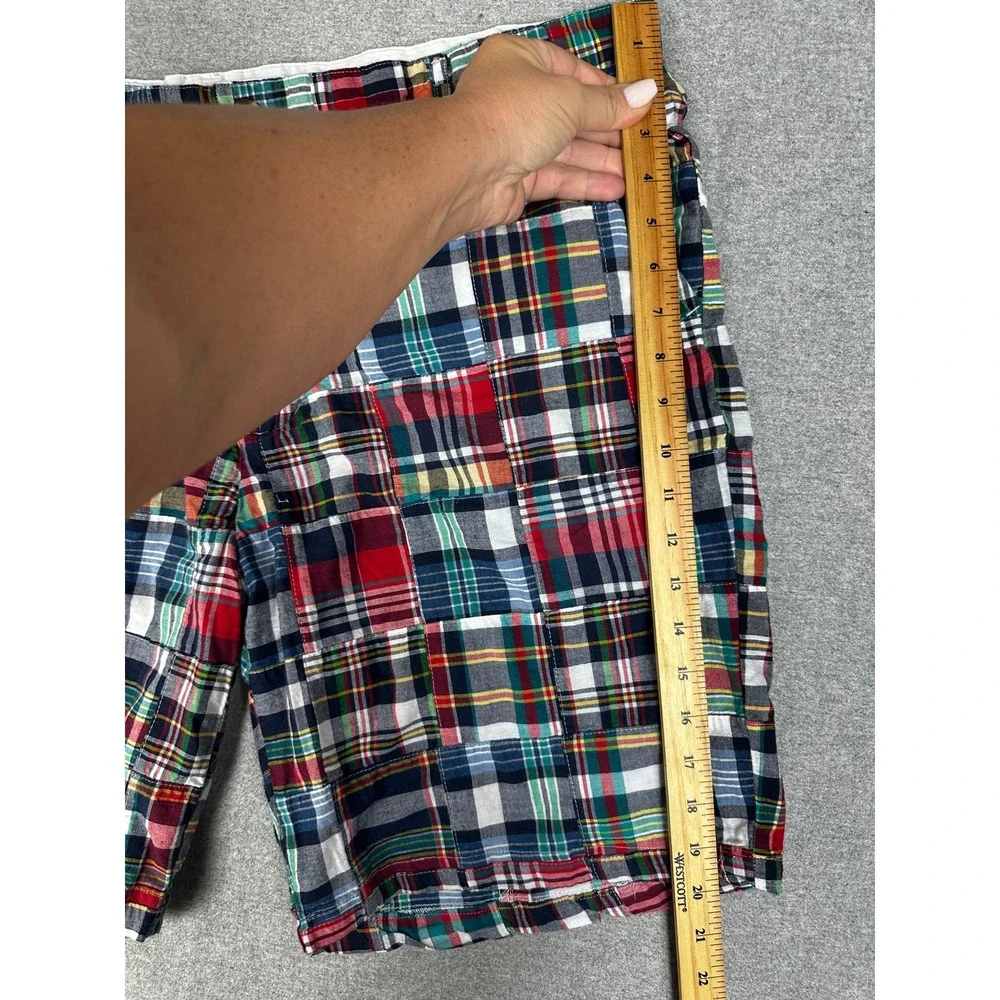 Castaway Patchwork Madras Shorts Mens 42 Multi Color Preppy Plaid